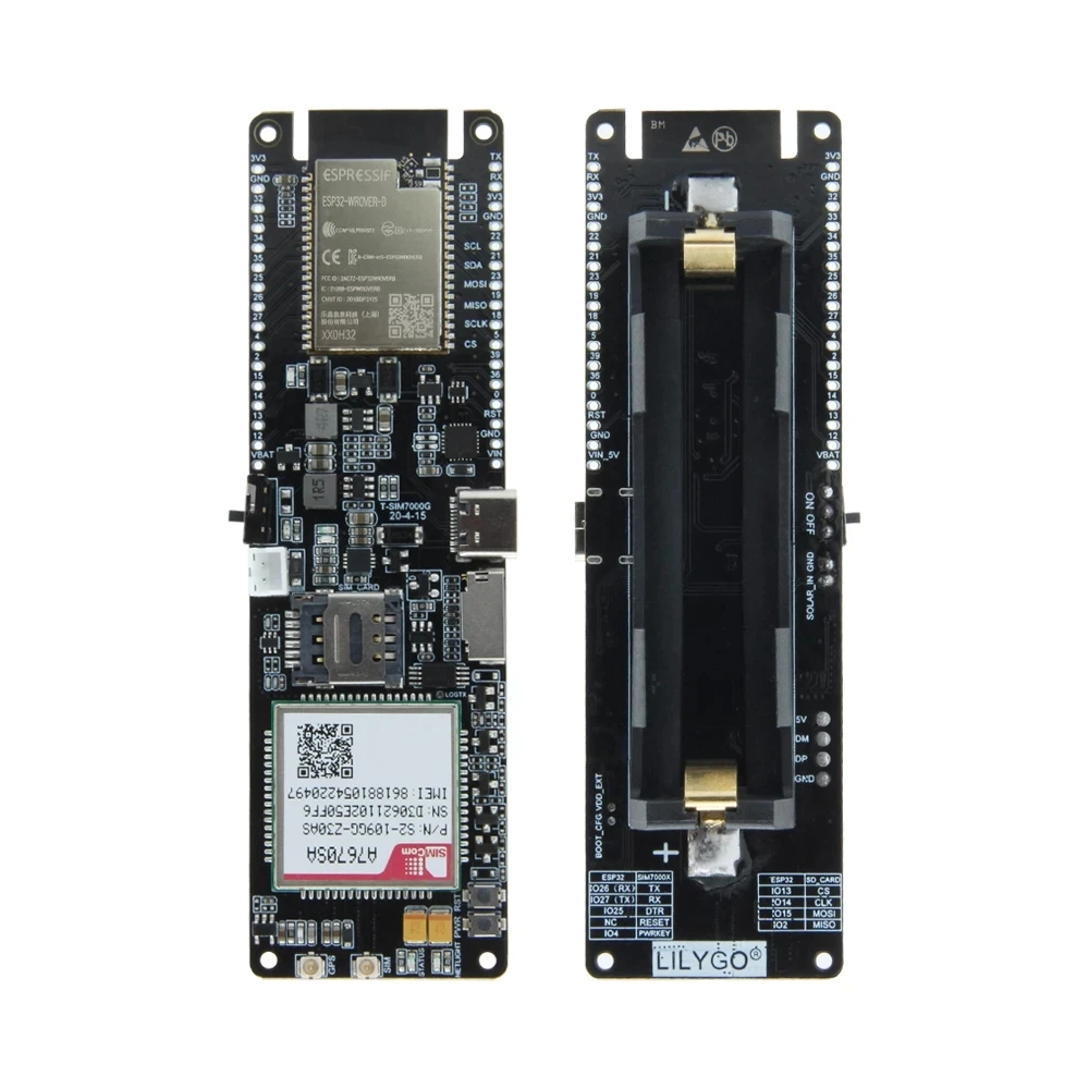 

LILYGO® TTGO T-SIM-A7670SA Module 4G LTE CAT1 ESP32 MCU Support GSM/GPRS/EDGE/Wifi Ble For Arduino