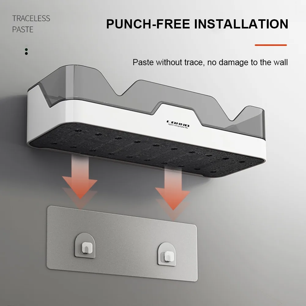 Настенное крепление сливная стойка держатель для шампуня полки хранения макияжа