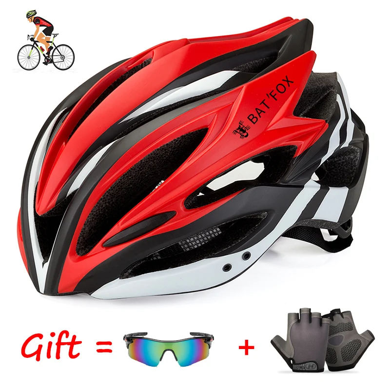 

BATFOX Cycling Helmet Men Women Capacete Ciclismo Ultralight Breathable MTB Road Bike Helmet Integrally-mold Mountain Bike Cap