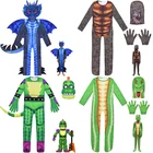 2021 костюм динозавра для мальчиков и девочек, вечерние костюмы для косплея, необычный костюм-Талисман из искусственной кожи для детей, мультяшный динозавр