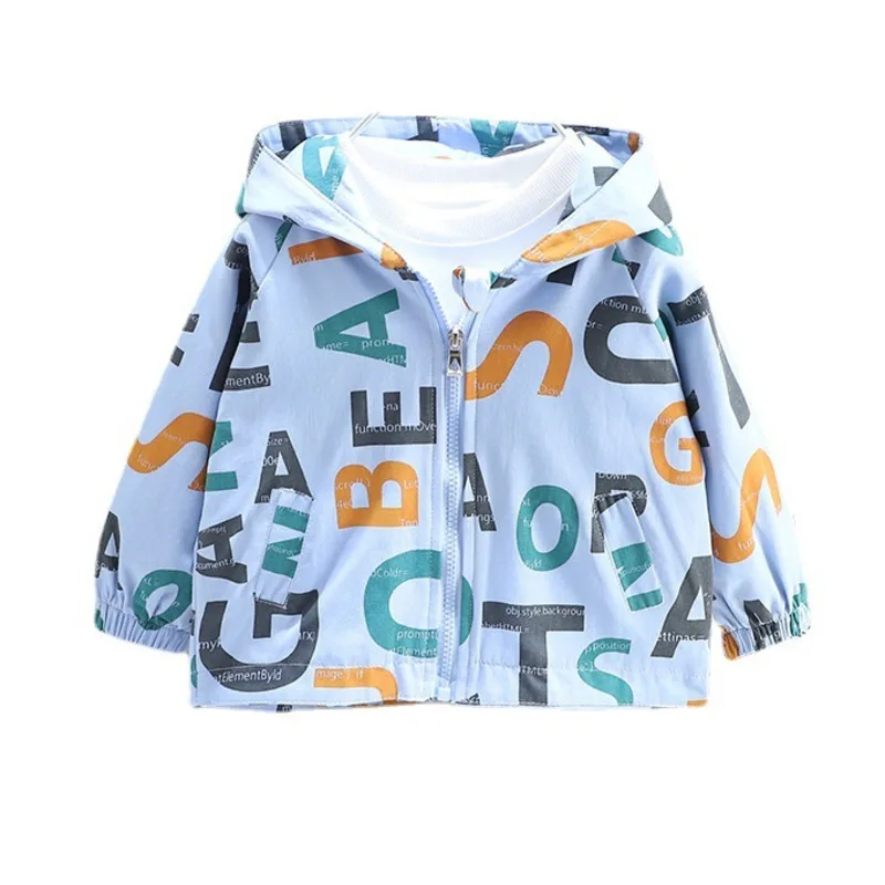 

New Fashion Children Hoodies Spring Autumn Baby Girls Clothing Boys Letter Casual Hooded Jacket Toddler Sportswear Kids Clothing
