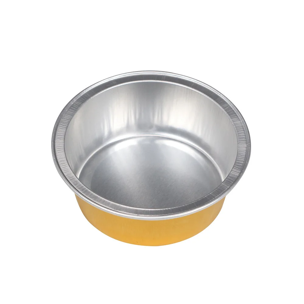

5PCS Unhaired Butter-Bean Tool Container Golden, round Aluminum Foil Bowl Hair Removal Melting Wax Bowl Small Number Mini Bowl