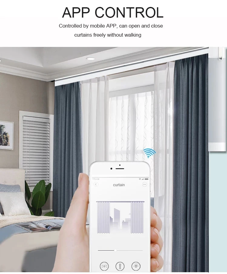 Tuya Wifi Curtain Motor with Electric Tracks Rail Rod Automatic Smart System App RF Remote Control | Обустройство дома