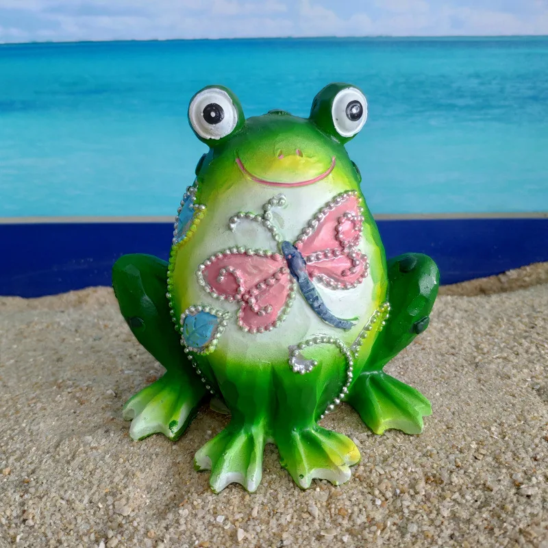 Лягушка креативная Жаба поделки из смолы аквариумное украшение мир ручная