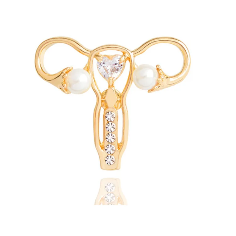 

Human organ uterine modeling Lady Pins and Brooch Vintage Crystal Rhinestone Brooches Pin Brooch Pins Large Broche for Women