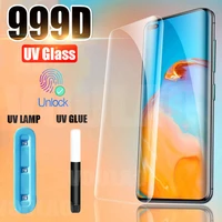 uv tempered glass for huawei p30 pro p20 p40 p30 lite full glue screen protector for huawei mate 20 30 lite pro protective glass