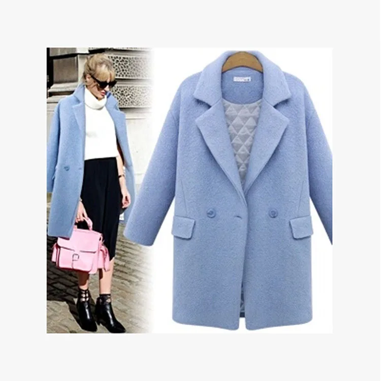 Осенне-зимние модели Европейская и американская Простая прямая двубортная