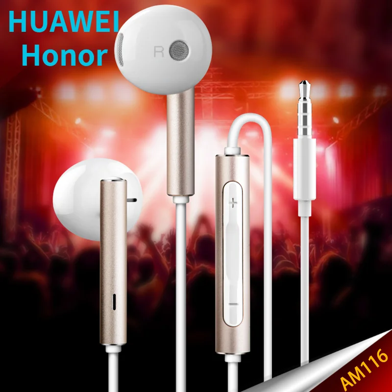 

Original AM116 HUAWEI Honor Earphone +Mic Volume Control Metal Earpiece for P9 Lite P10 Plus Mate 7 8 9 lite 5X 6X V9 XIAOMI