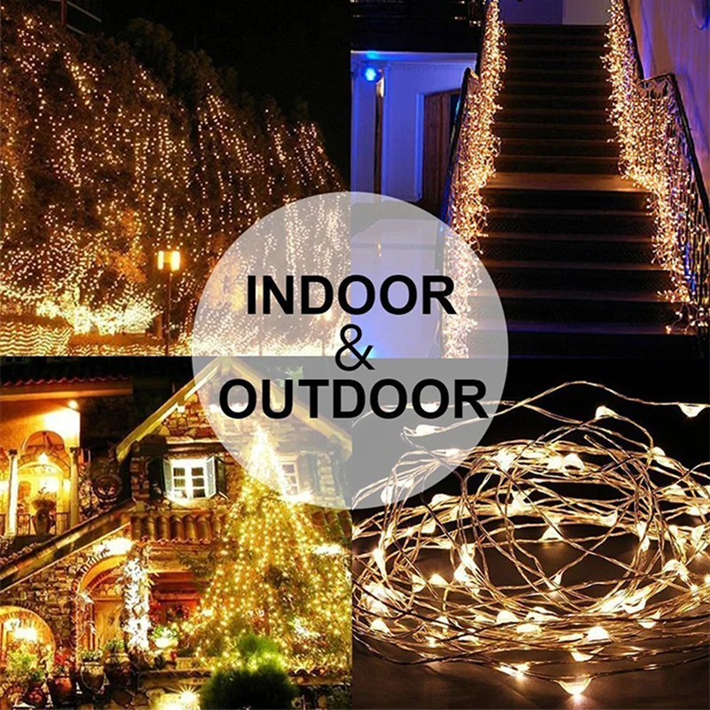 

1pcs Outdoor LED Solar String Fairy Lights 10M 20M Flashing Lamps 100/200leds Waterproof Christmas Decoration for Home Garden