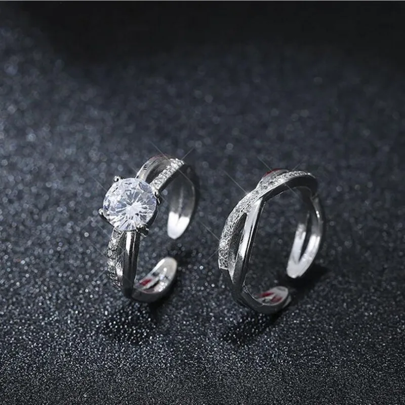 Классические модные ювелирные изделия из стерлингового серебра 925 пробы пара