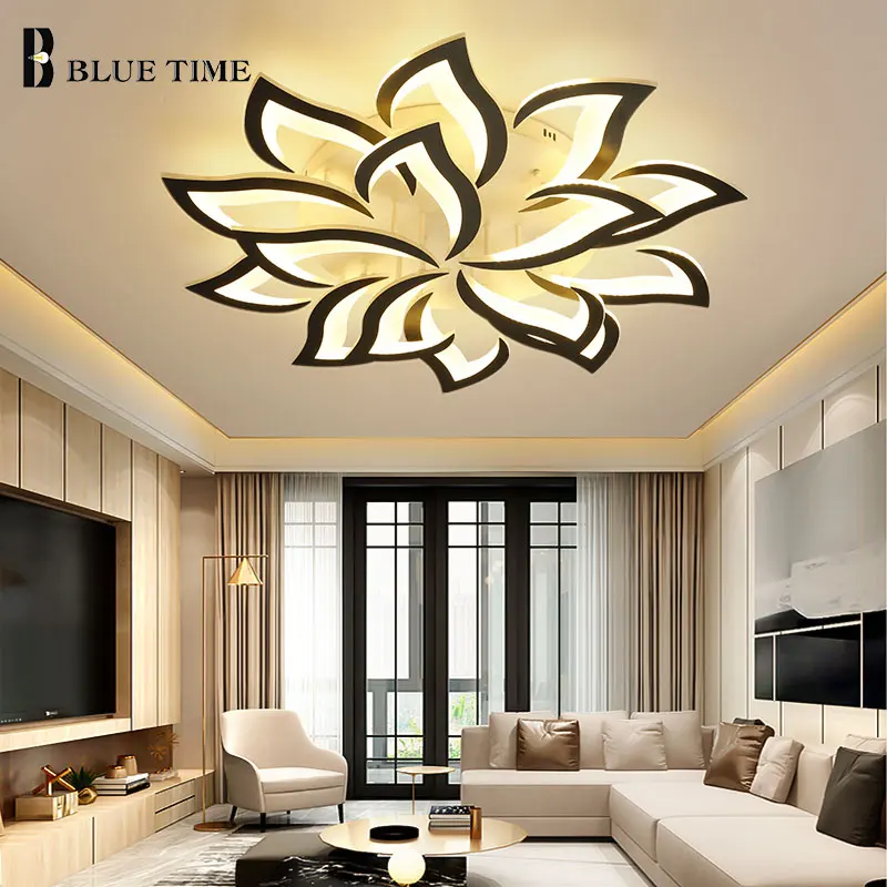 

Home Lighting LED Chandelier For Living Room Bedroom Dining Room Kitchen Black White Indoor Lighting Ceiling Chandelier Lights