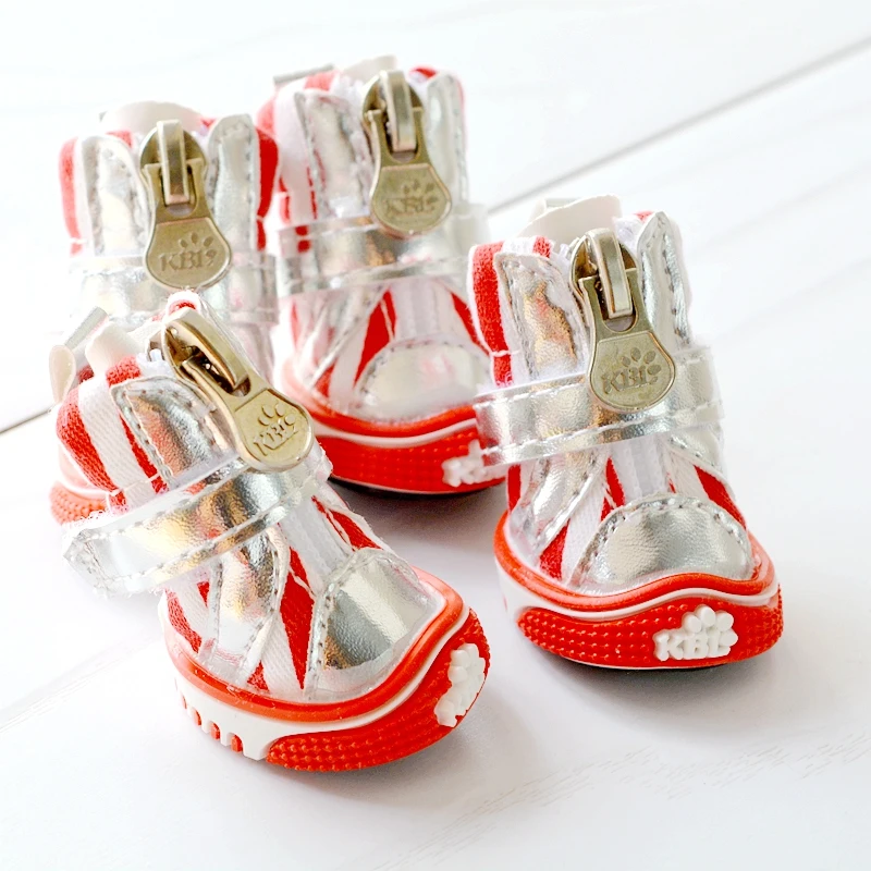 Новинка 2020 Нескользящие ботинки для собак на молнии Зимняя модель спортивная