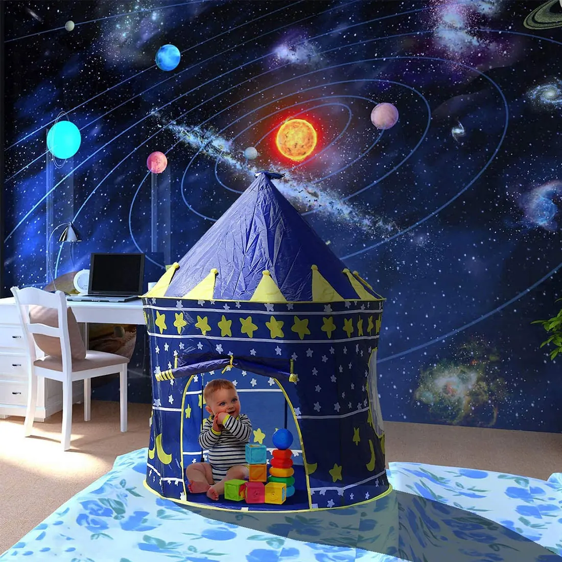 

Детская игровая палатка для мальчиков и девочек, Замок принцессы, портативная палатка для дома и улицы, Детская игровая палатка для путешес...