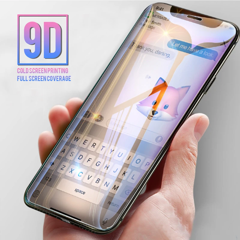 3 шт протектор экрана для iPhone XR XS макс. закаленное стекло для iPhone 7 6 6S 8 Plus 9D Полное стекло для iPhone X XS защитная пленка