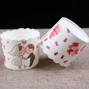 15 шт. свадебный дизайн пищевой бумажный кекс инструменты упаковка выпечки формы стаканчики для конфет кексов чехол обертка