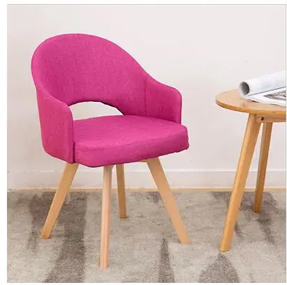 

Nordic solid wood dining chair family modern simple adult single sofa computer chair back coffee shop desk chair