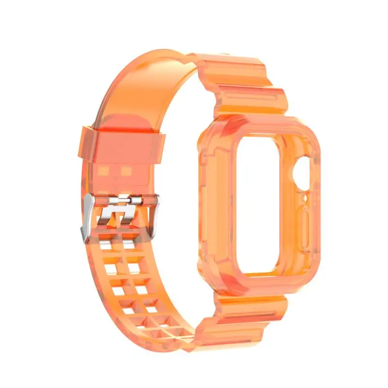 

Strap For Apple Watch 6 High Quality Transparent Strap For Iwatch SE Glacier One Watchband For Apple Watch 38 40mm 42 44mm