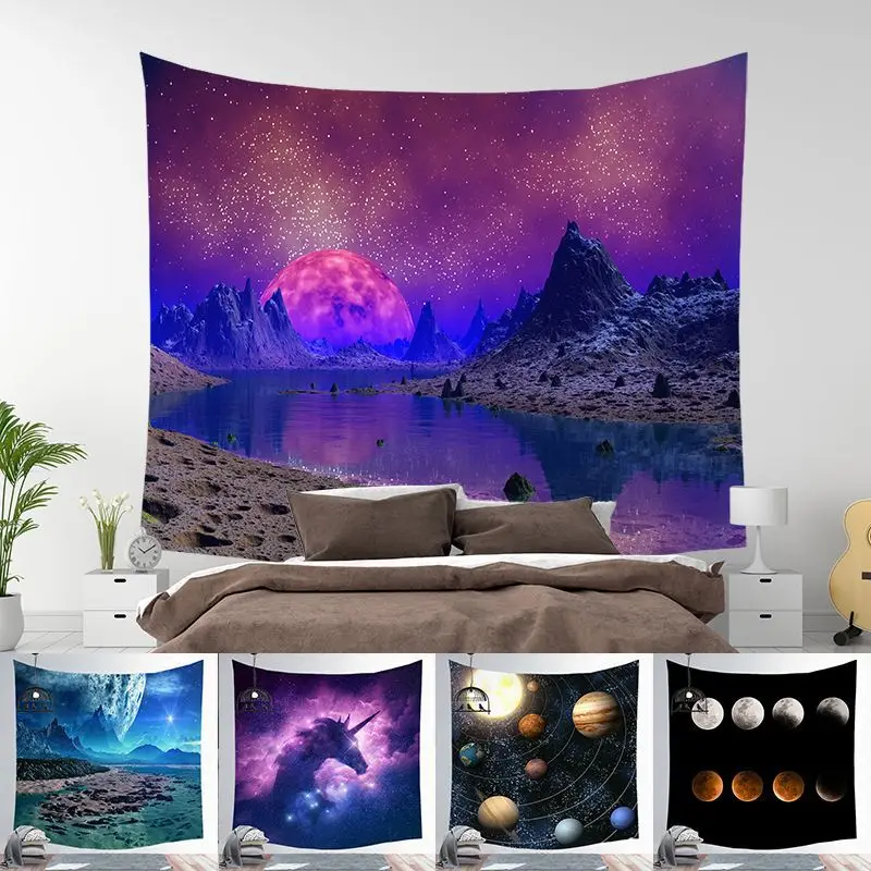 

2021 New Tapestry Starry Sky Printed Wall Hanging Tapestry Polyester Tapestry