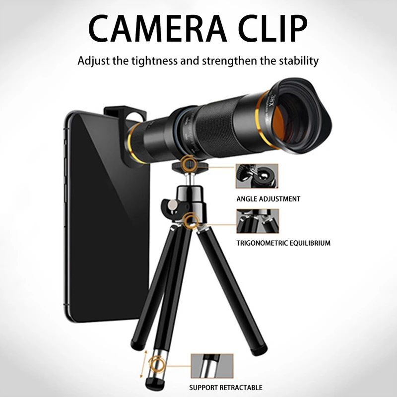 

38X Dual-Adjustment Telephoto Phone Lens, High-Definition 38X Monocular External Phone Lens