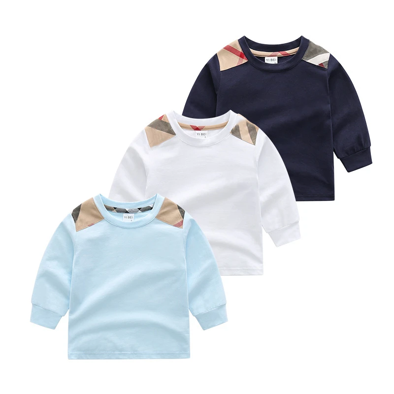 

2-7Y Kids Cotton T-Shirts Children Tops Clothes Tee Boys Girls Long Sleeve Stripe T shirt Sweatshirt Kids Clothing