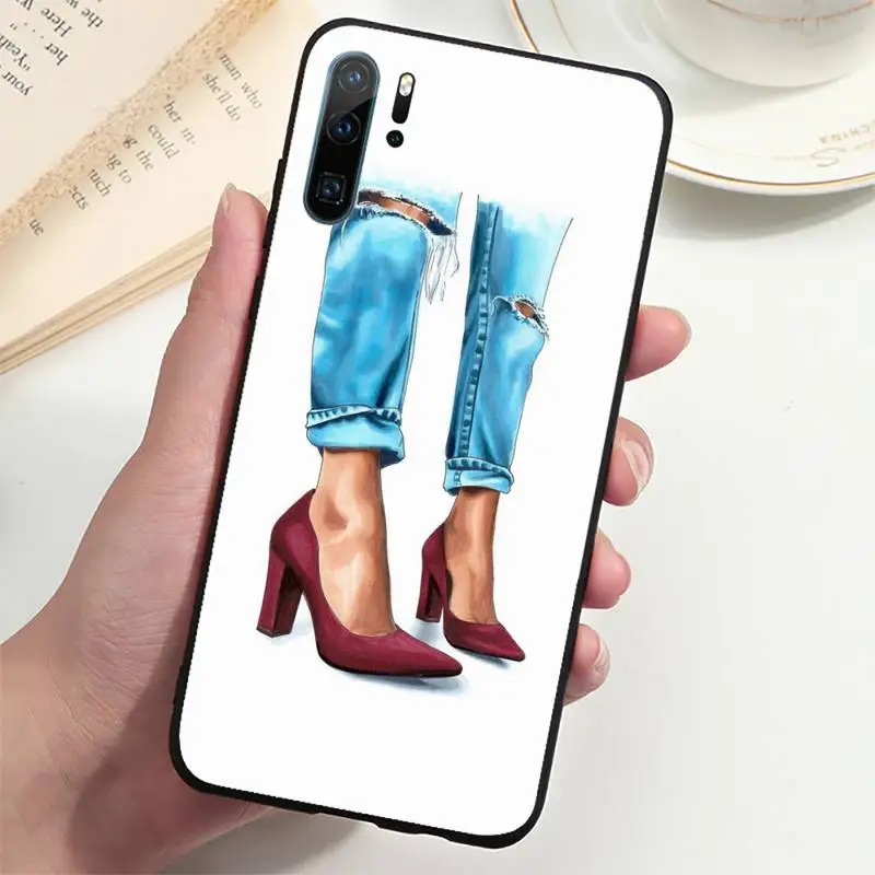 

High Heels Girl Woman Phone Case For honor 7 8 9 10 20 30 A X S lite pro PLAY Cover Fundas Coque