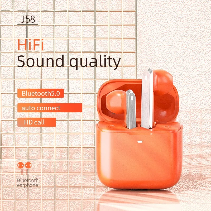

2021 J58 Wireless Bluetooth Headset Touch 5.0 TWS Wireless Earbuds for Xiaomi Huawei Mini HIFi Stereo Sports Earphones with Mic