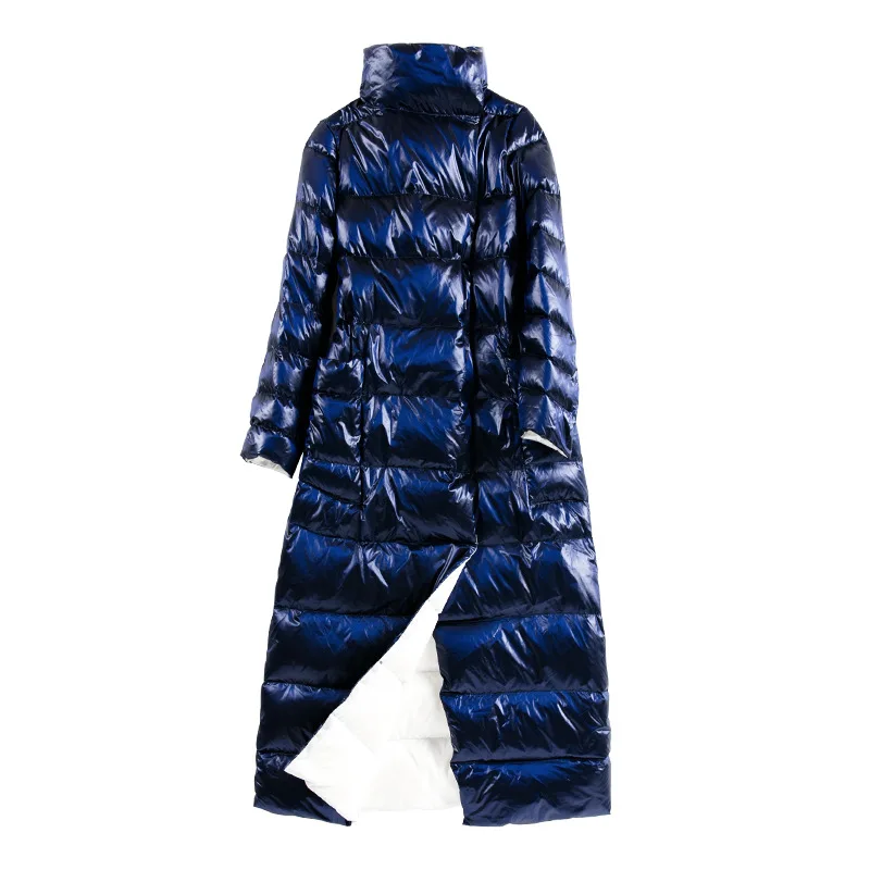 Пуховик с обеих сторон Женская длинная куртка выше колена новый стиль зима 2019