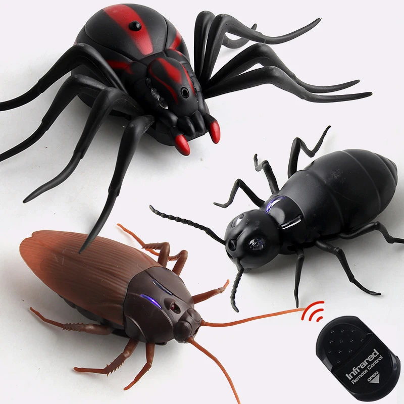 Infrared RC Remote Control Animal Toy Kit for Kids Adults Smart Cockroach Spider Ant Prank Jokes Radio Insect Boys Girls | Игрушки и