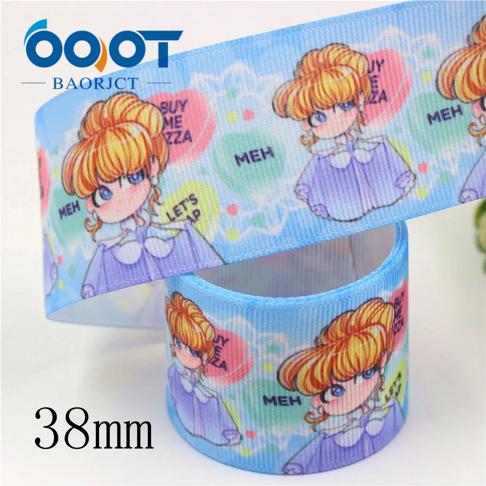 OOOT BAORJCT I-19906-2085 38 мм 10 ярдов мультфильм тепловой передачи печатных корсажные ленты