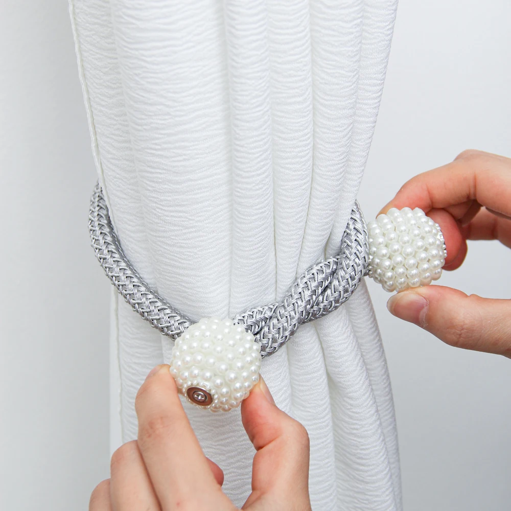 Магнитные зажимы для штор держатель с помпоном подвешивания магнитных шариков