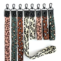 leopard print lanyards for keys id card mobile phone accessories phone straps universal neck straps for usb hang rope lanyards