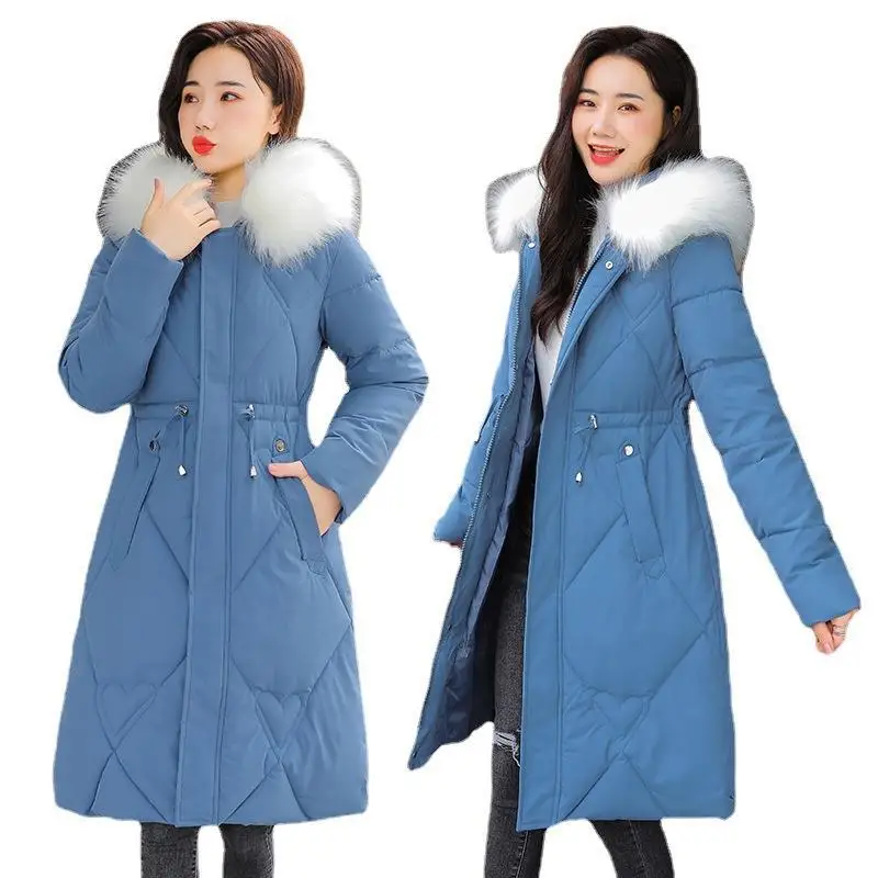 Medium-Length Cotton-Padded Jacket Winter 2021 New Fashion Loose Women's Fur Collar Cotton-Padded Jacket Padded Jacket