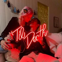 led til death neon light welcome wedding party decoration sign bedroom home wall decor flexible custom cool illuminated