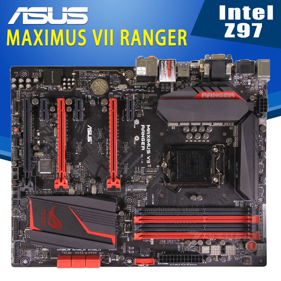 Verkaufen LGA 1150 Asus MAXIMUS VII RANGER Motherboard DDR3 32GB Gaming PCI-E 3,0 M.2 VGA Unterstützung HIFI Desktop Intel Z97 Placa-Mãe Gaming