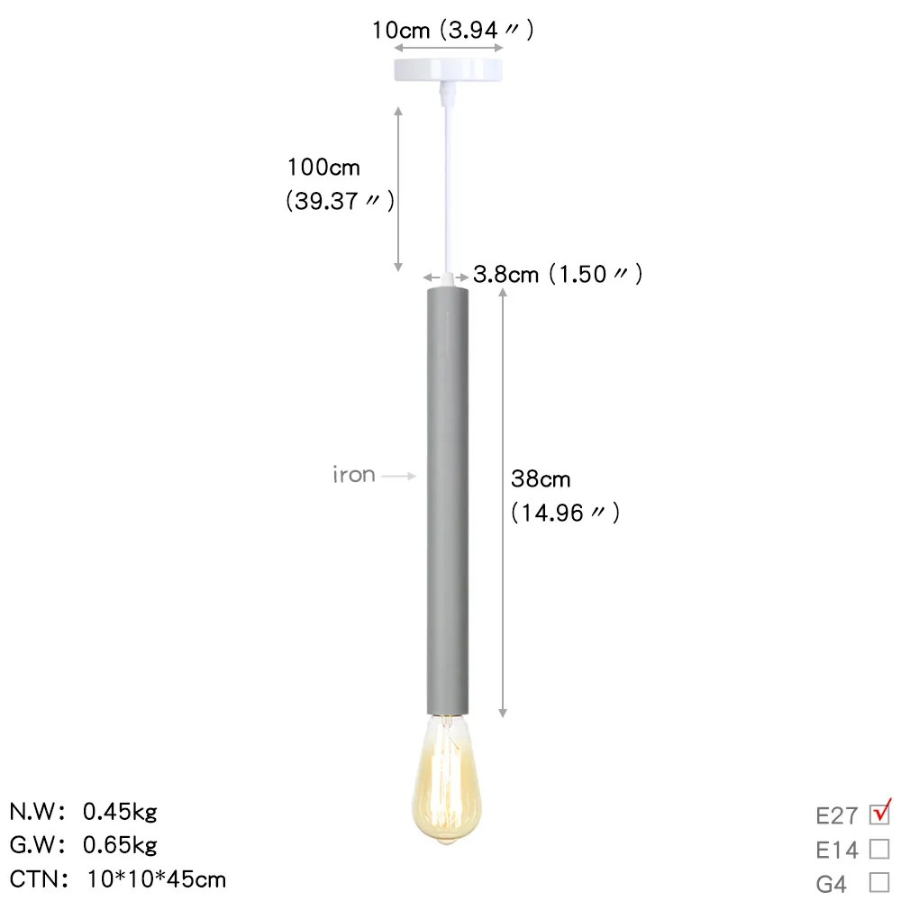 Скандинавский Лофт Декор светодиодный подвесной светильник с железной