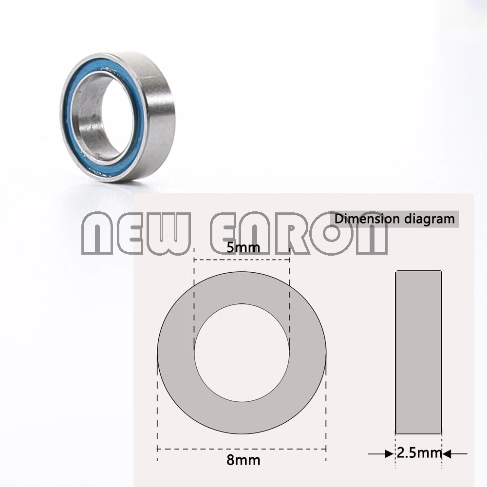 

NEW ENRON Ball Bearing Kit 19Pcs Metric Blue Rubber Sealed on Two Sides For RC Car Traxxas SLASH 2WD 52100 Chrome Steel