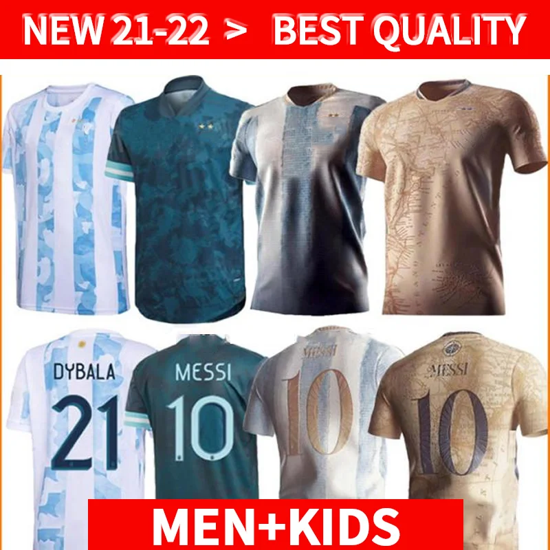 

Argentina soccer Jersey team 2021 adult football shirt 20 21 MESSI DYBALA AGUERO LO CELSO MARTINEZ TAGLIAFICO Men + Kids kit set