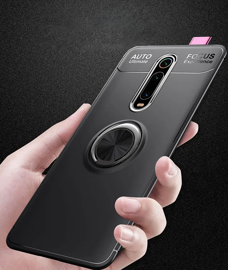 

For Redmi K20 Pro Metal Invisible Ring Bracket TPU Case For Redmi 6 Pro 6 A Magnetic Absorption Anti Fall Case