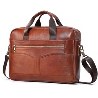 Brand Genuine Leather Travel Bag Men Cowhide Leather Laptop Bags Office Briefcases Male Leather Shoulder Bags Totes