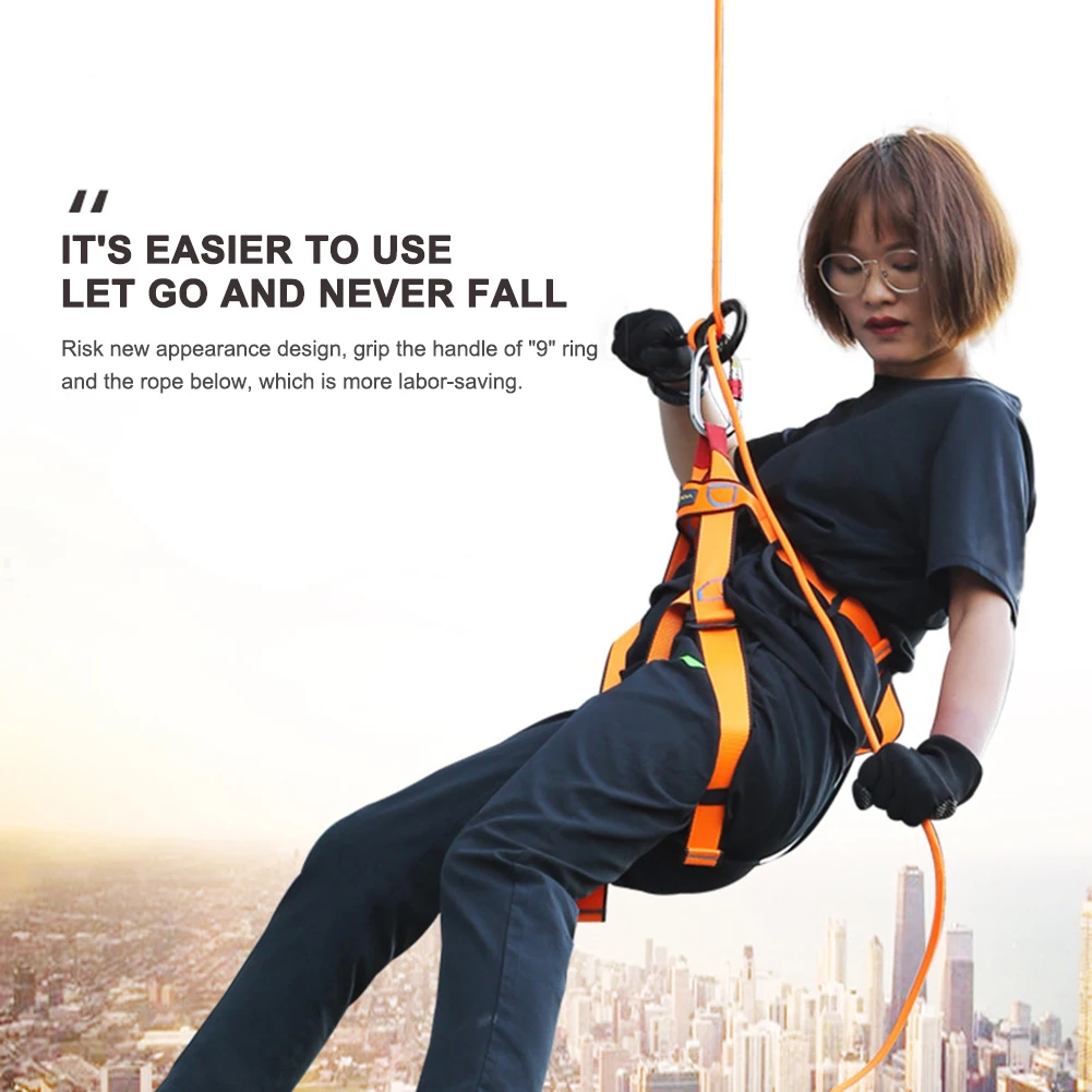 

Gear Belay Device Equipment Rock Climbing Descender 9-ring Downhill Rappelling Travelling Easy Carrying Portable Parts