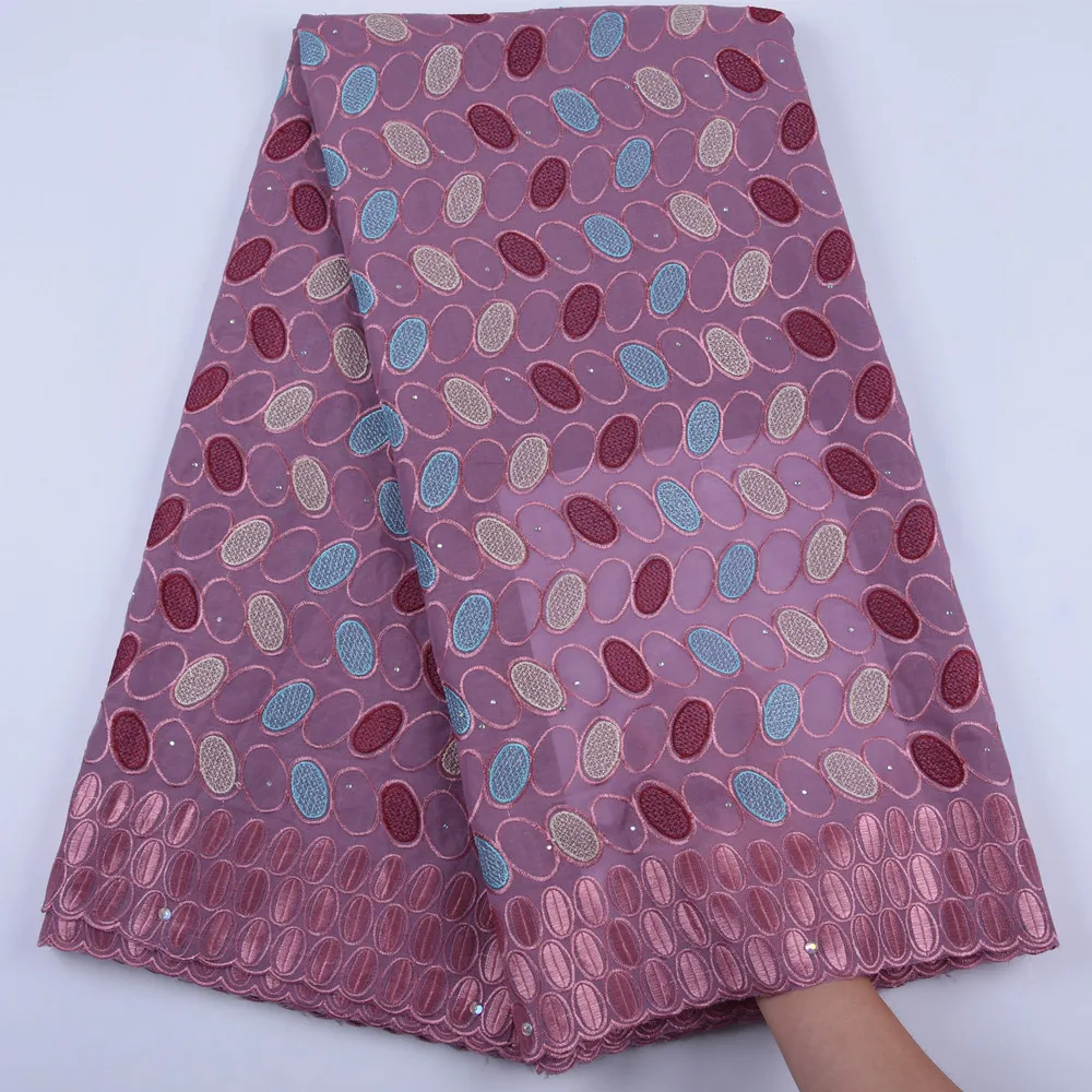 Кружевная вуаль в африканском стиле украшенная камнями швейцарское хлопковое