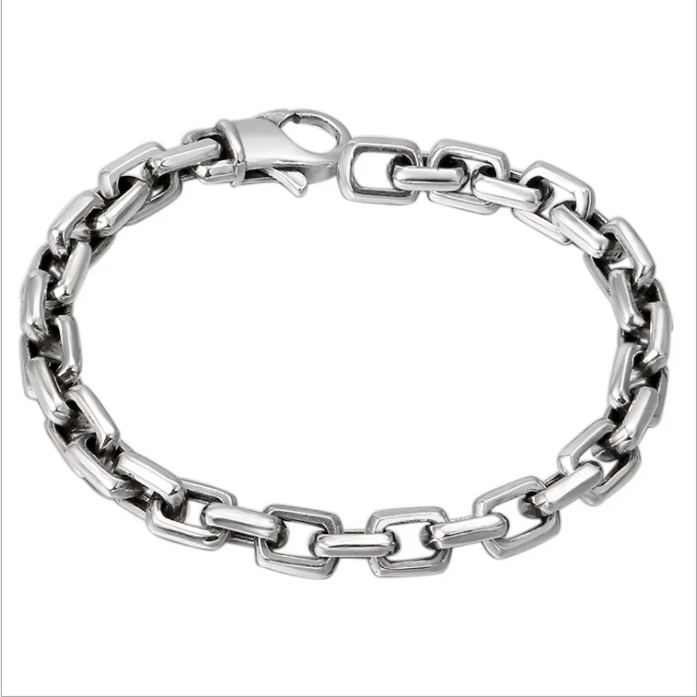 Браслет мужской из серебра 925 пробы с пряжкой |