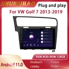 Автомобильный радиоприемник ShunSihao, стерео видеоплеер на android 11 для 9 дюймового VW Golf 7 2013-2019, навигация, мультимедийный плеер для CarPlay, автоматический 128G