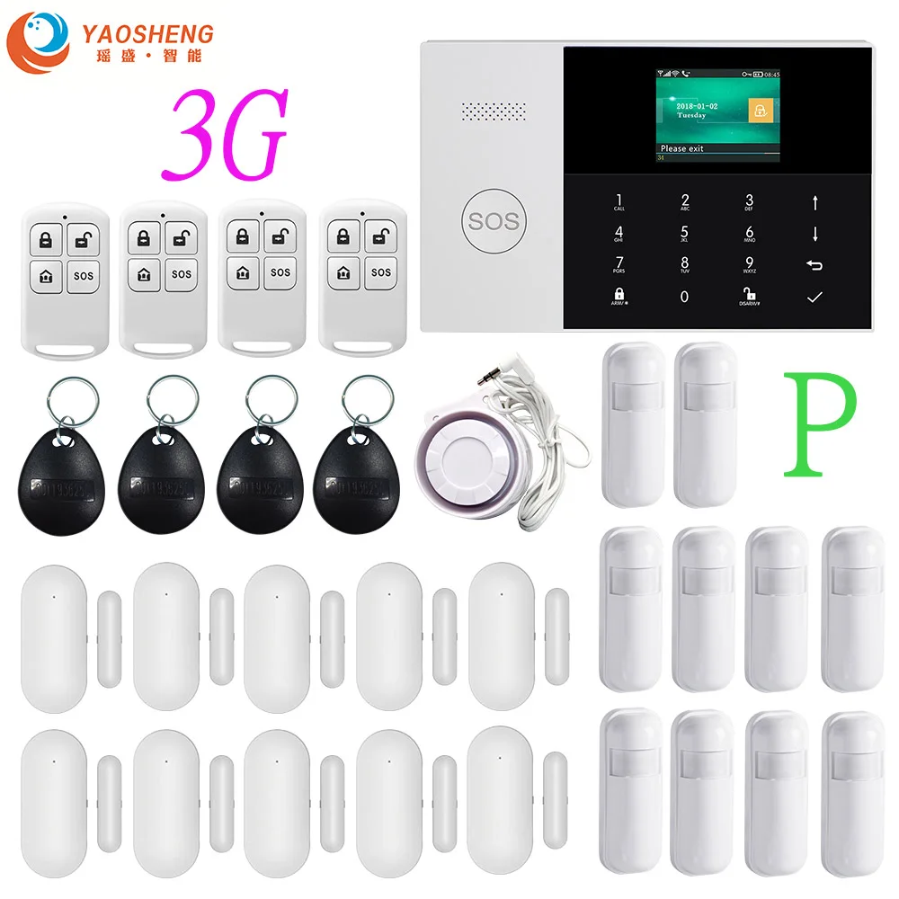 YS-023-PG-105-3G-P 3g Беспроводной Wi-Fi SIM GPRS SMS смарт-пульт дистанционного управления APP Top Home/Factory/House охранная сигнализация хост для IOS Android - Цвет: YS-023-PG-105-3G-P