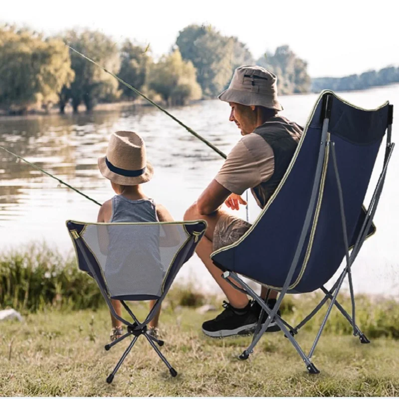 

Portable Folding Chair Backrest Fishing Chair Leisure Beach Lounge Chair Lunch Chair Moon Chair