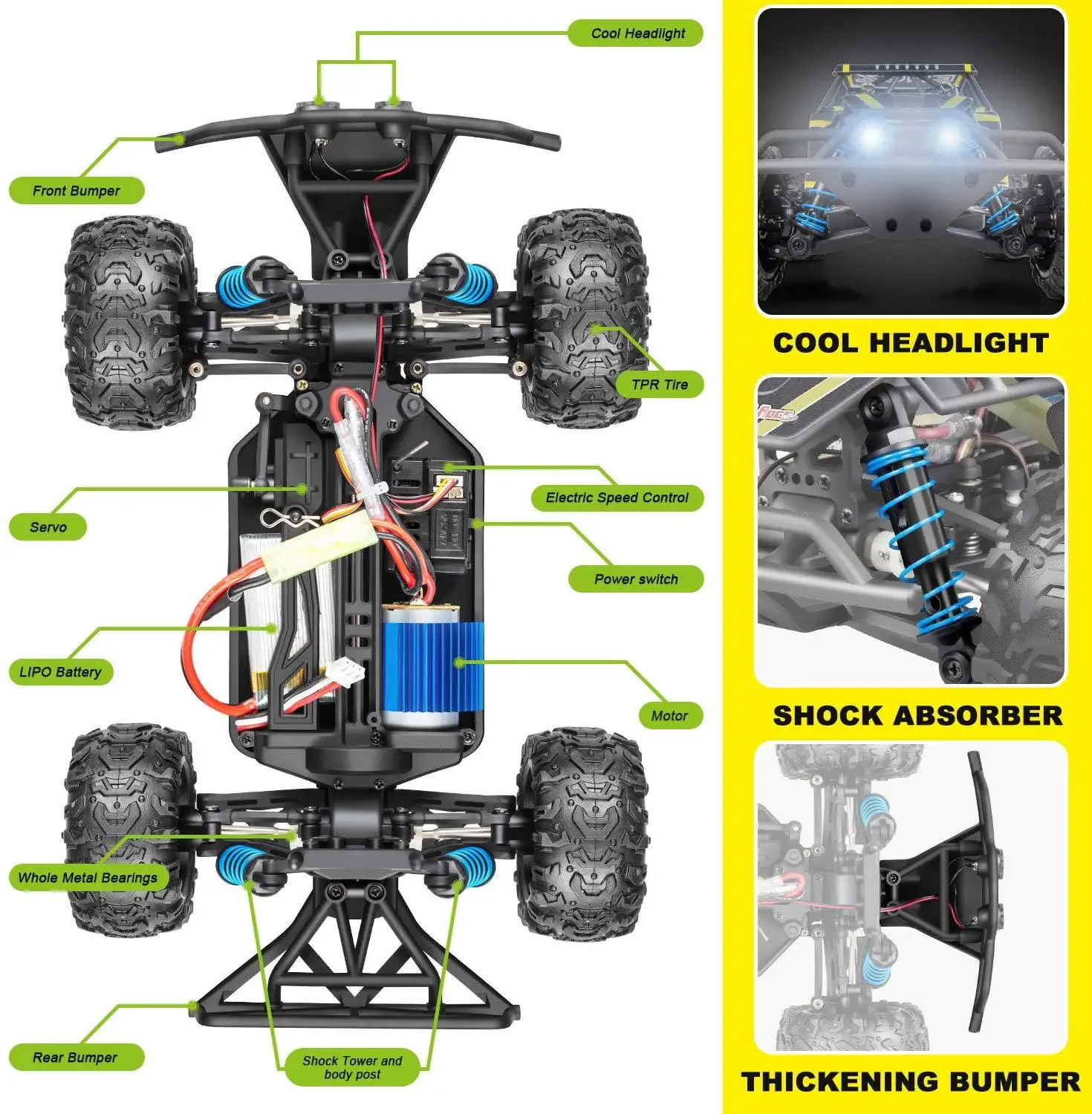 Автомобиль с дистанционным управлением для детей 4WD 2 4 ГГц масштаб 1:18