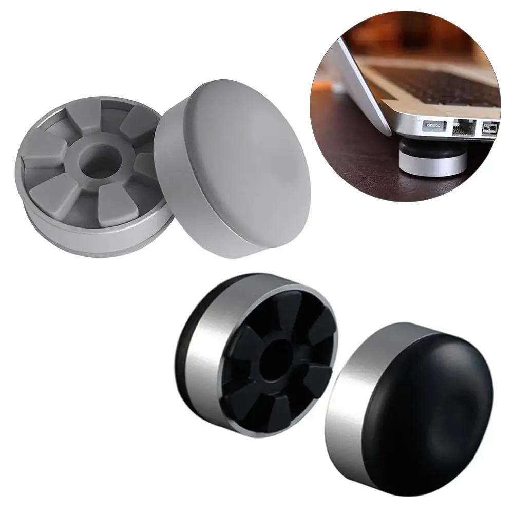 

2PCS Aluminum Alloy Notebook Cooling Pad Rubber Non-slip Foot Pad Laptop Cooling Base For Notebook For Kindle