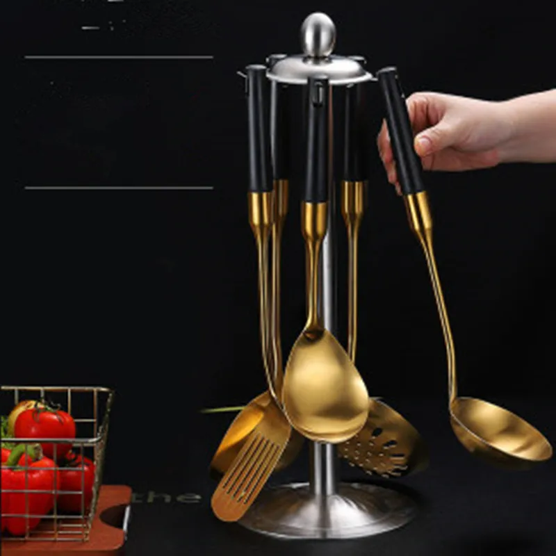 

Набор посуды из нержавеющей стали, лопатка, лопатка, ложка для супа, металлическая кулинарная лопатка инструментов, подарочная посуда, кухо...