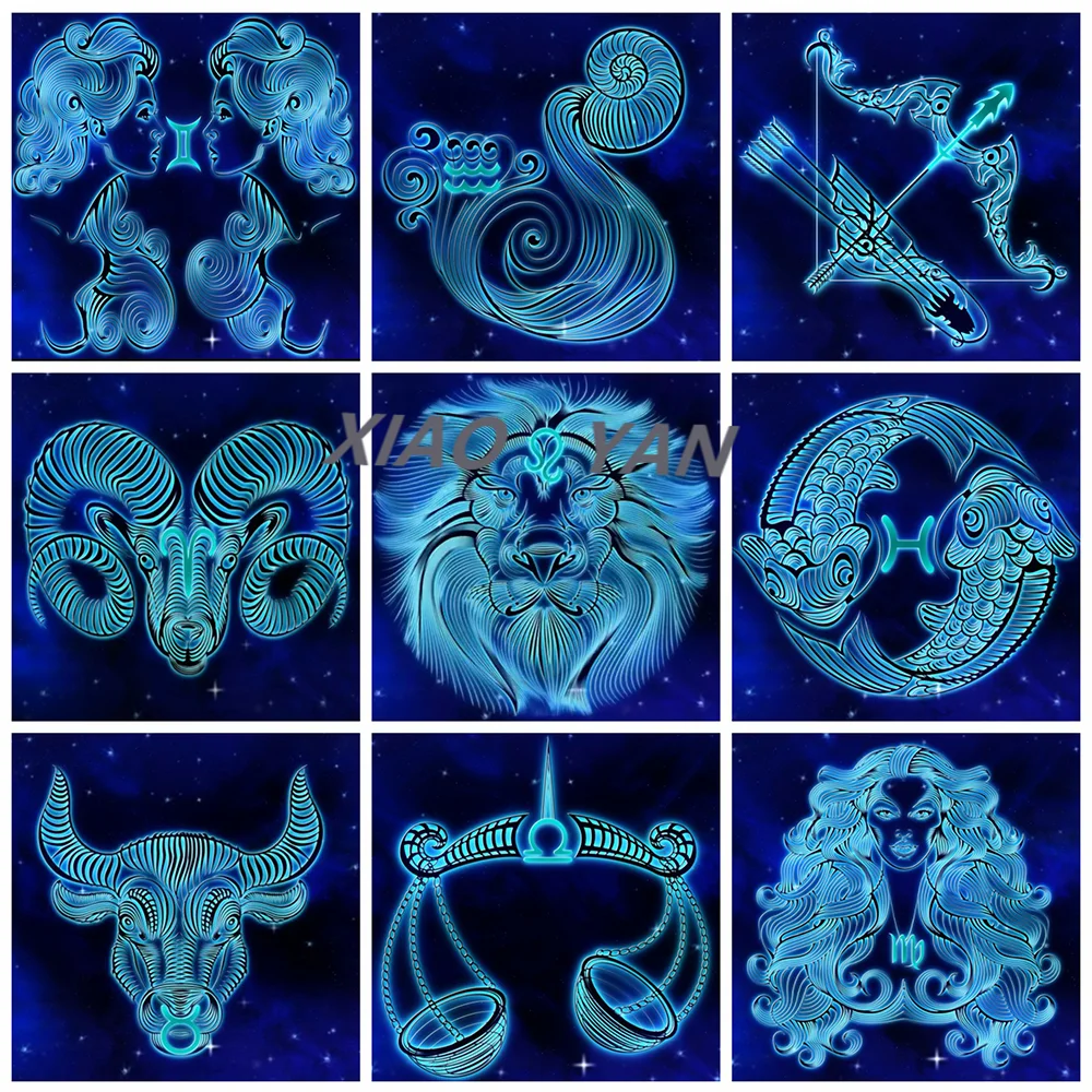 

5D Diamond Painting Landscape Pictures Of Rhinestones Diamond Embroidery Sale Constellation Animal Mosaic Wall Art