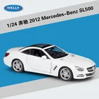 Модель автомобиля Welly 1:24 Mercedes Benz SL500 из сплава, игрушечный транспорт с литыми линиями и без пульта дистанционного управления